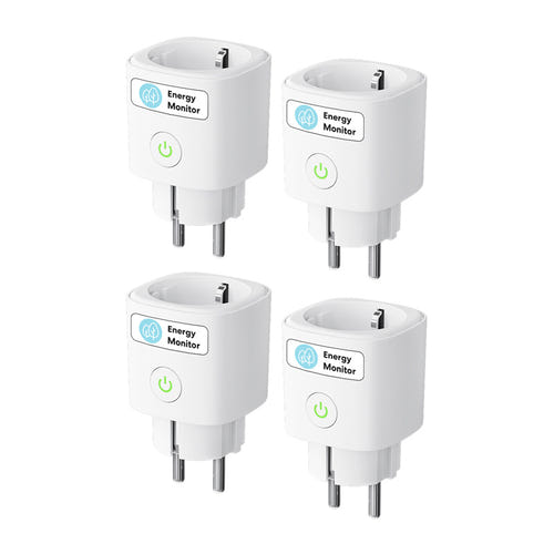 Meross MSS315CFH-EU - Lot de 4 prises connectées Matter avec mesure de consommation : prise connectée Matter