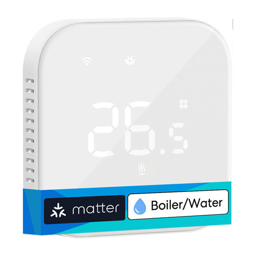 Meross MTS215BMA - Thermostat Wi-Fi blanc pour chauffage à eau