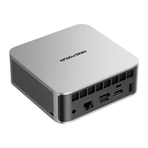 Minis Forum X1-255 - Mini PC AMD Ryzen 7 255 (barebone) : façade USB4 et jack audio