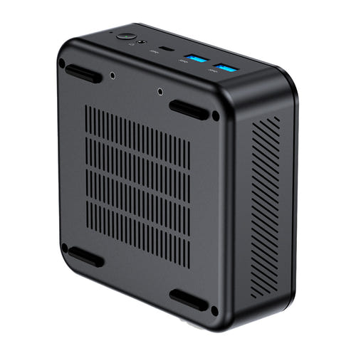 Minix NR660LP - Mini PC Ryzen 5 6600H, 16 Go LPDDR5, SSD 512 Go, Windows 11 Pro : façade USB-C audio