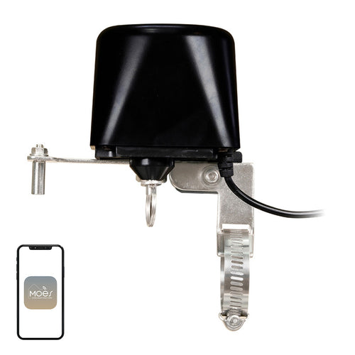 Moes WV-LZ-BK - vanne d'eau et de gaz connectée Wi-Fi : noire