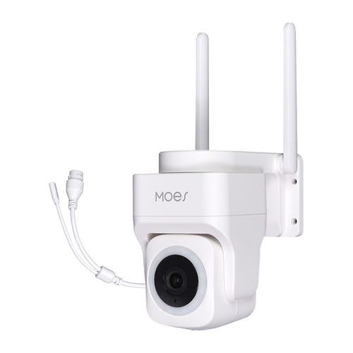 Moes WCM-B66 - Caméra de surveillance extérieure Wi-Fi 3MP : vue latérale caméra
