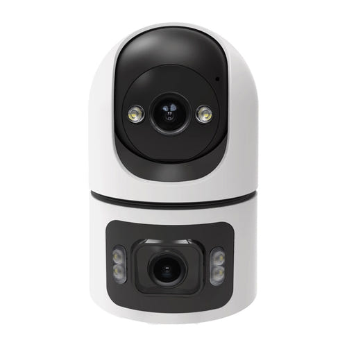 Moes WCM-Q09 - Caméra de surveillance IP double objectif : blanche WiFi 6