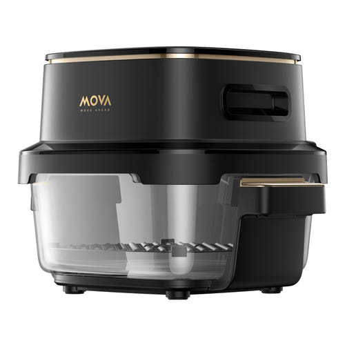 MOVA AF20 Pro - Friteuse sans huile à bols en verre 4 L et 2,5 L : bol verre 4 L
