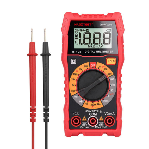 Habotest HT108L - multimètre numérique universel True RMS compact