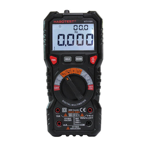 Habotest HT118A - multimètre numérique True RMS avec NCV et lampe