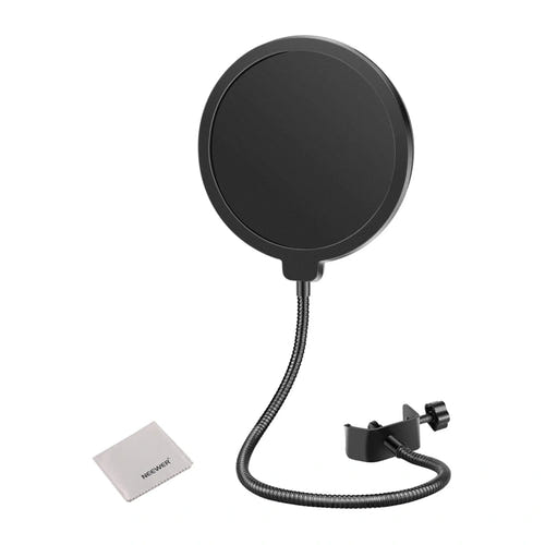 Neewer B-3 - Filtre anti-pop double tamis 15,5 cm, noir : bras flexible