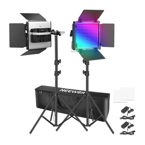 Neewer x660 PRO II - Kit d'éclairage LED RGB pour studio - visuel 1