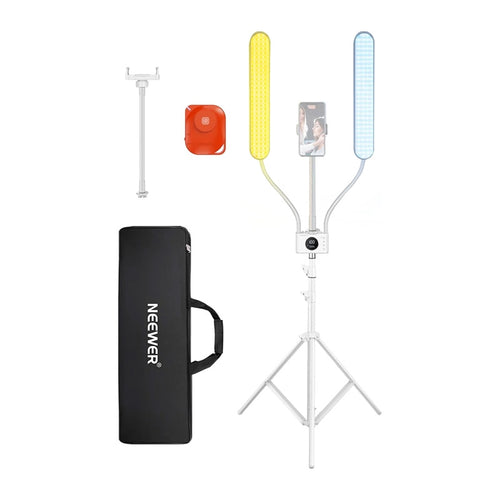 Neewer - Kit lumière BH40B à deux bras flexibles (5200 lux, télécommande 2.4G) : vue ensemble