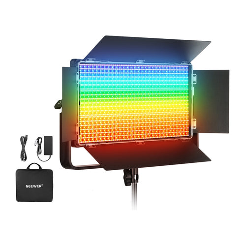 Neewer - Panneau LED APC100C 105 W RGBWW (2500 à 10000 K, DMX 5 broches) : vue ensemble