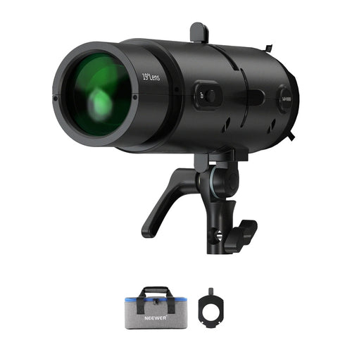 Neewer - Projecteur optique LS-300 monture Bowens (16 gobos, volets intégrés) : ls300 vue ensemble