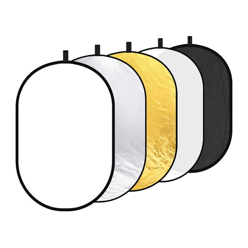 Neewer - Réflecteur photo 5-en-1 pliable 80 × 120 cm : 5en1 vue ensemble