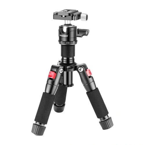 Neewer Small - Trépied de table aluminium à rotule 360°, rouge - visuel 1