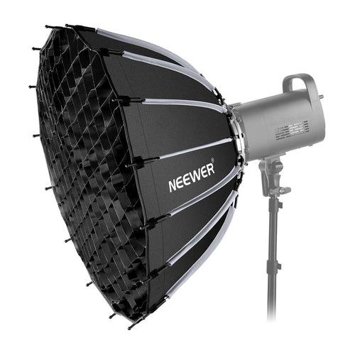Neewer - Softbox SF65Q 65 cm à ouverture rapide (grille et 2 diffuseurs, Bowens) : vue ensemble