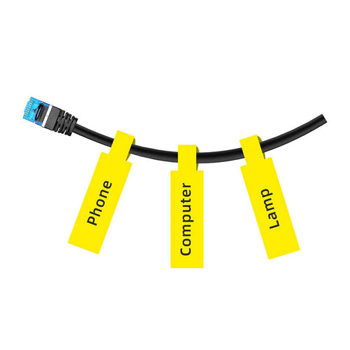 NIIMBOT - étiquettes thermiques jaunes pour câbles 12,5 x 109 mm, 65 pièces