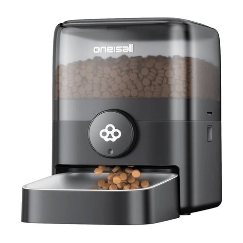 Oneisall PF08 - Distributeur de croquettes connecté 5 L sans fil : face