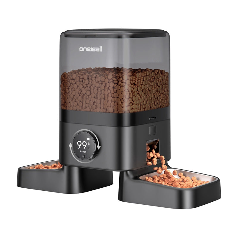 Oneisall PF10 - Distributeur de croquettes connecté 5 L à deux gamelles - visuel 1