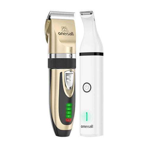 Oneisall X2 et N5 - Coffret tondeuse et finition avec ciseaux : animaux