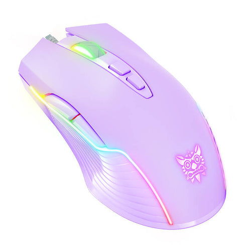ONIKUMA CW905 - Souris gaming filaire RGB ergonomique, violet : violette CW905