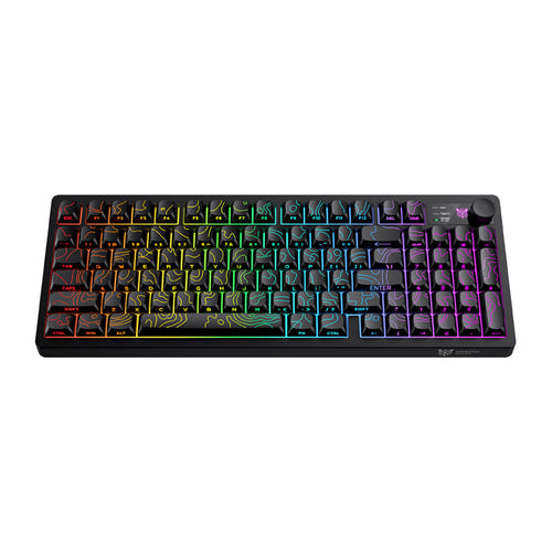 ONIKUMA MT902 - Clavier gaming sans fil 95 touches RGB, noir : mat