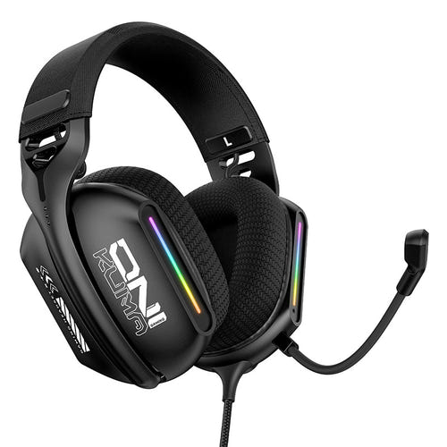 ONIKUMA X12 - Casque gaming filaire 40 mm RGB avec micro flexible 360° (vue 2)