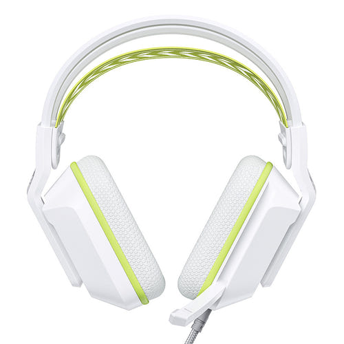 ONIKUMA X13 - Casque gaming filaire polyvalent USB et jack 3,5 mm (blanc) : coussinets blancs x13