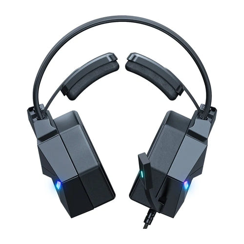 ONIKUMA X20 - Casque gaming filaire surround 50 mm RGB, noir : éclairage œil de faucon
