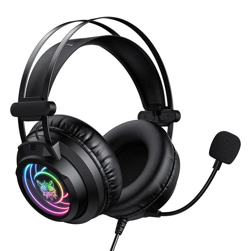 ONIKUMA X80 - Casque gaming filaire RGB effet miroir, micro antibruit : coques