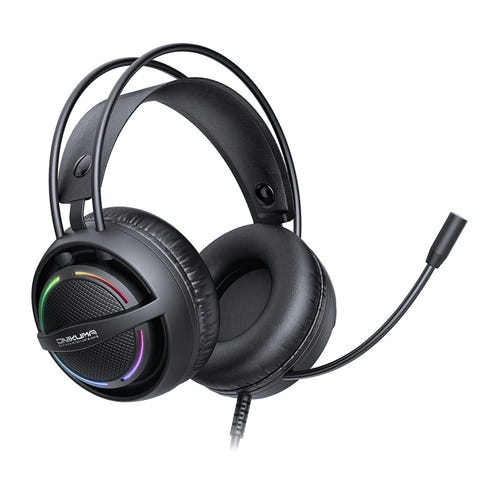ONIKUMA X88 - Casque gaming filaire 50 mm plug and play RGB, noir : boutons coque volume