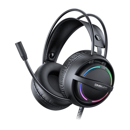ONIKUMA X88 - Casque gaming filaire 50 mm plug and play RGB, noir