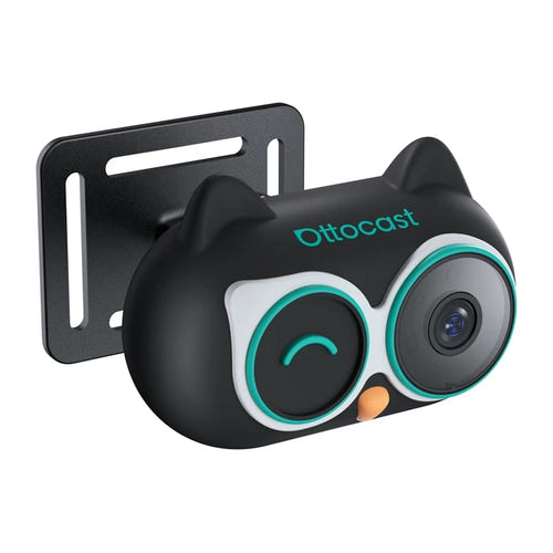 Ottocast Cabin Care CA520-T - Adaptateur CarPlay sans fil avec caméra de surveillance arrière : chouette