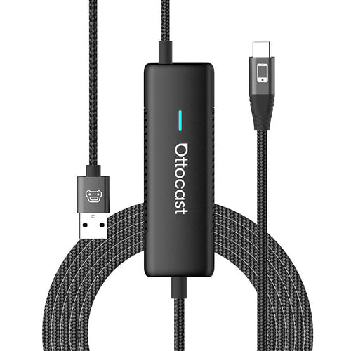 Ottocast Mirror Touch CA450 - Adaptateur CarPlay sans fil et recopie d'écran : câble USB