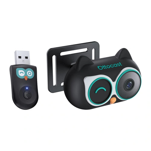 Ottocast CA520-T200 Cabin Care - adaptateur CarPlay sans fil et caméra arrière : chouette
