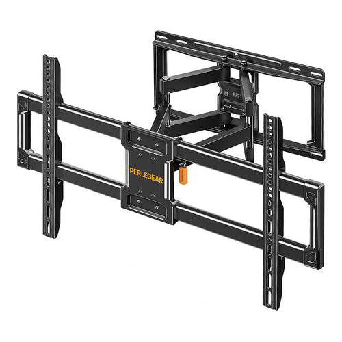 Perlegear PGLF12-EU - Support mural TV orientable pour écrans de 42 à 82 pouces : bras articulé en acier noir
