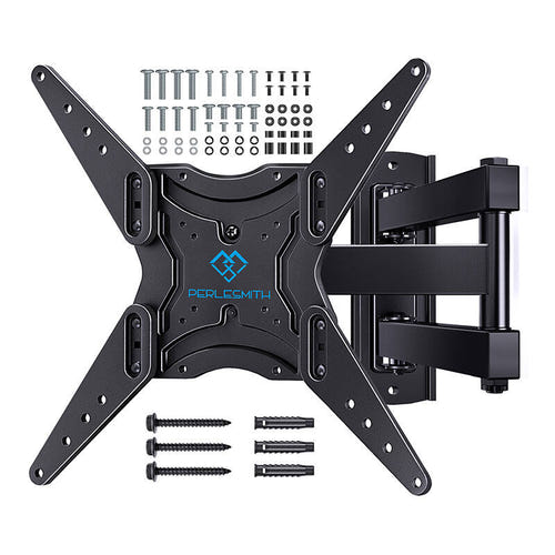 Perlesmith PSMFK1-EU - Support mural TV orientable 26 à 60 pouces, VESA 400 x 400, 25 kg