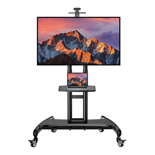 Perlesmith PSTVMC05-US - Support TV mobile sur roulettes 32 à 82 pouces, VESA 600 x 400, 45 kg