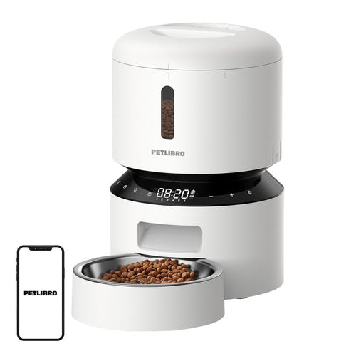 Petlibro Granary 3 L - Distributeur de croquettes programmable blanc : 3 L distributeur croquettes blanc