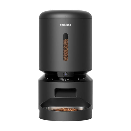 Petlibro Granary PL-AF203-34W 5 L - Distributeur à caméra noir : gamelle inox