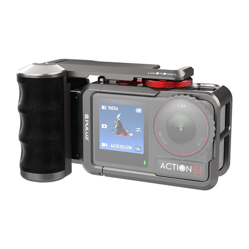 Puluz - Cage en métal PU1058TS avec poignée pour DJI Osmo Action 5 Pro / 4 / 3