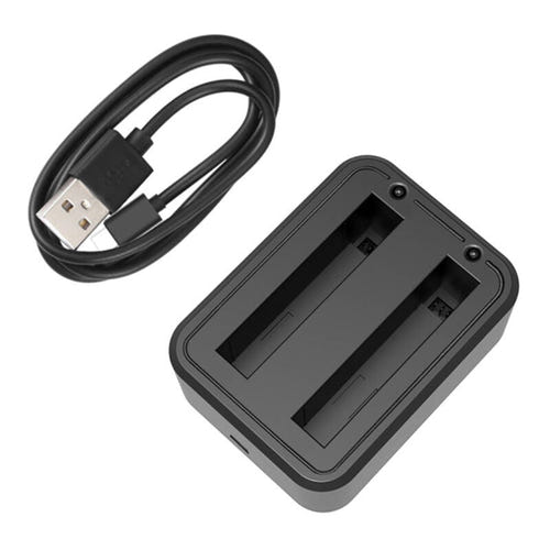Puluz - Chargeur double USB-C PU818 pour batteries Insta360 X3 : témoin LED charge