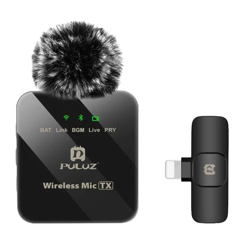 Puluz 8-Pin - Micro cravate sans fil pour iPhone et iPad : microphone cravate sans fil Puluz iPhone iPad