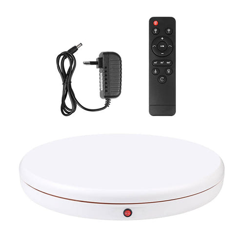 Puluz - Plateau tournant 45 cm avec télécommande PU3146EU (blanc) : rotation 360 45 cm