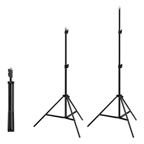 Puluz - Support de fond de studio PKT5204 2 × 2 m avec 3 fonds en tissu (vert, rouge, bleu) : structure métal détail