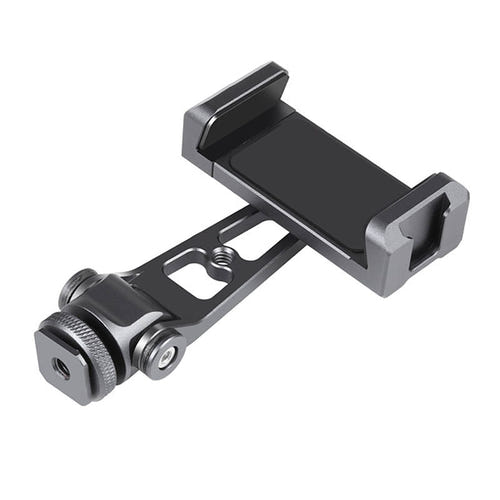 Puluz - Support smartphone rotatif 360° PU3207B avec vis 1/4 et griffe froide (noir) : pince réglable détail