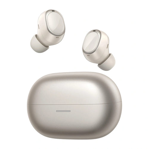 QCY Melobuds A30 - Écouteurs sans fil LDAC Hi-Res Audio (or) : finition dorée vue rapprochée
