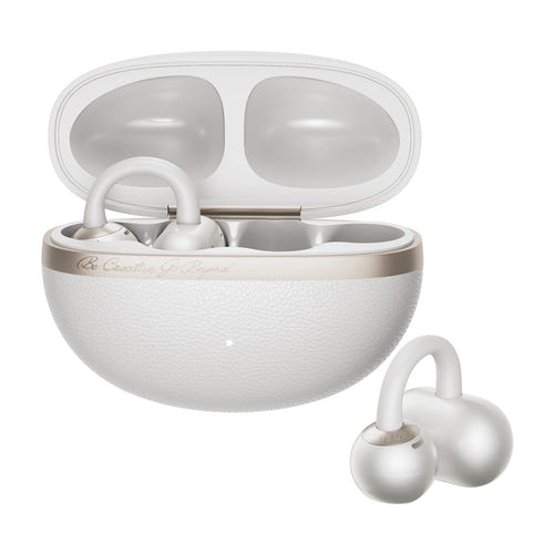 QCY Crossky C50 - écouteurs open-ear de sport, blanc : boîtier