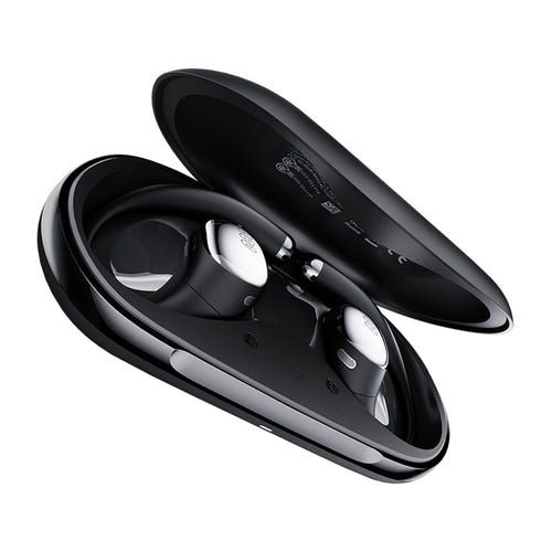 QCY Crossky R70 - Écouteurs à oreille ouverte sans fil (noir) : boîtier de charge