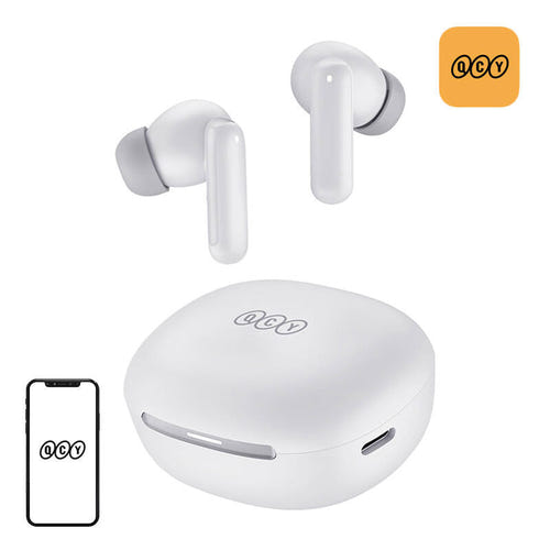 QCY MeloBuds HT16 - Écouteurs sans fil ANC 45 dB (blanc) (vue 1)