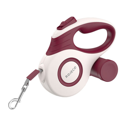 Rojeco A12 - Laisse rétractable automatique 5 m (rouge) : 5 m rouge