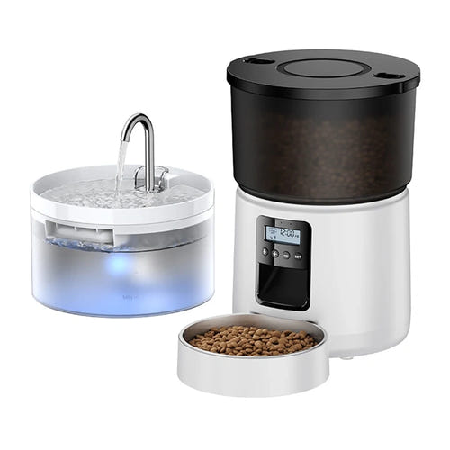 Rojeco Button - Distributeur de croquettes 3 L et fontaine 2 L - visuel 1